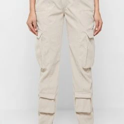 Woman Trousers Corduroy Cargo Pants - Beige CARGO PANTS & JOGGERS