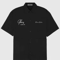 Man Shirts Signature Cargo Shirt - Black