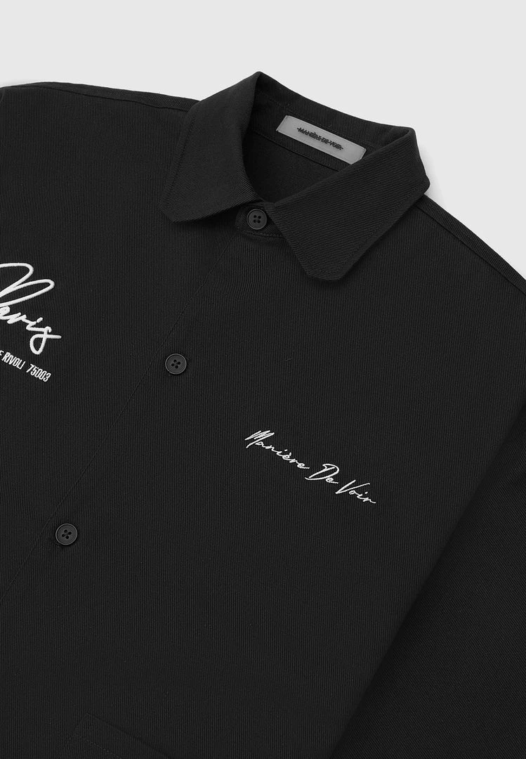 Man Shirts Signature Cargo Shirt - Black