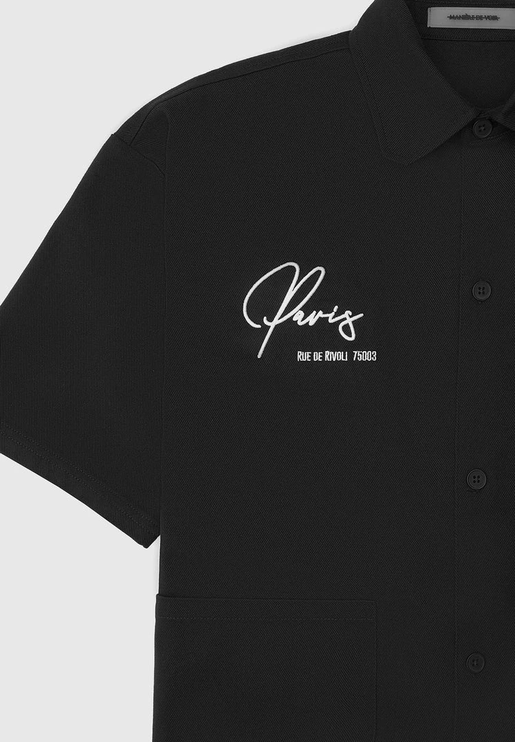 Man Shirts Signature Cargo Shirt - Black
