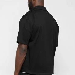Man Shirts Signature Cargo Shirt - Black