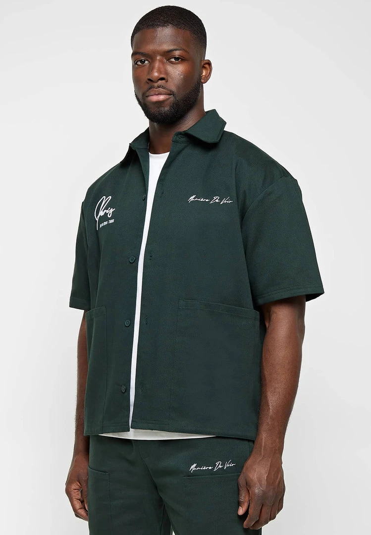 Man Shirts Signature Cargo Shirt - Green