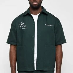 Man Shirts Signature Cargo Shirt - Green