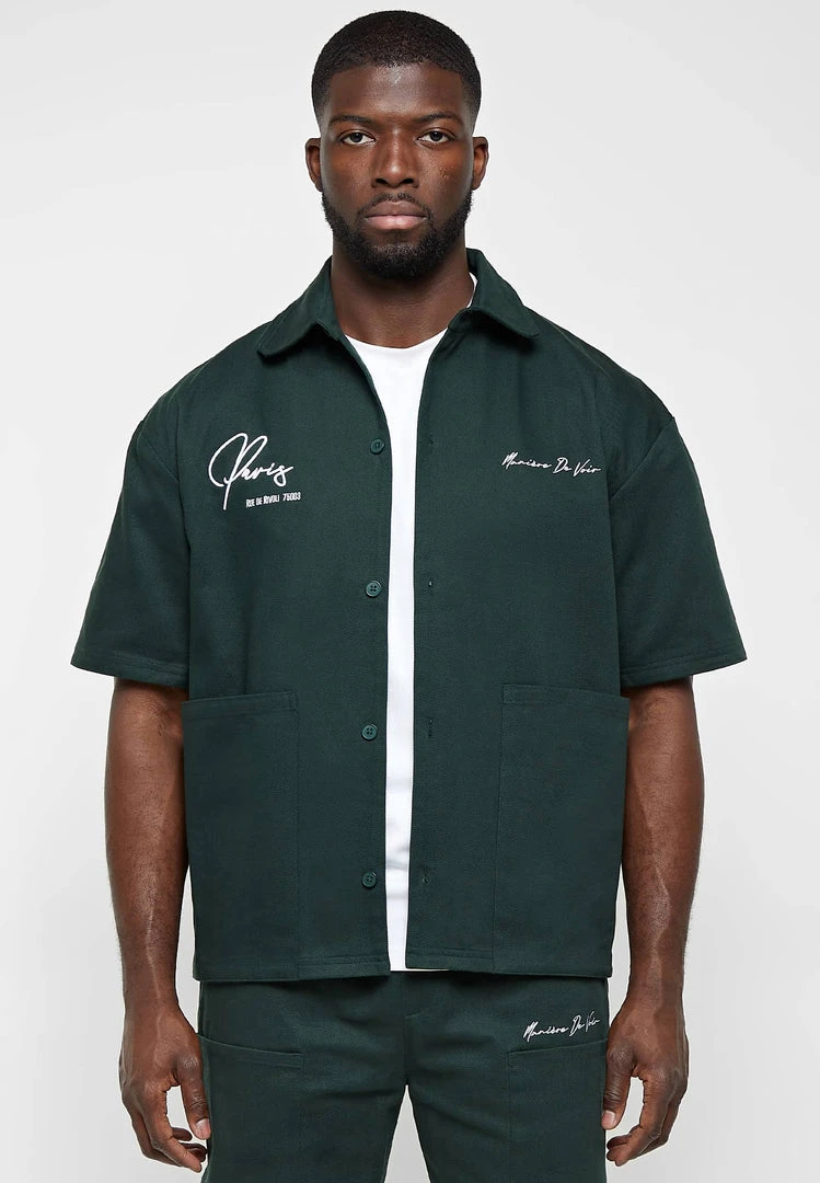 Man Shirts Signature Cargo Shirt - Green