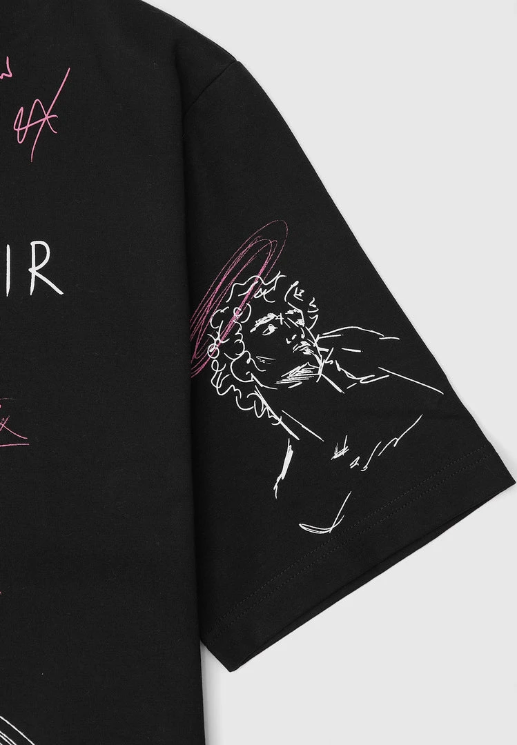 Man T-Shirts Graffiti T-Shirt - Black
