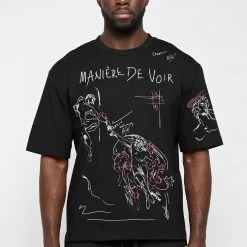 Man T-Shirts Graffiti T-Shirt - Black