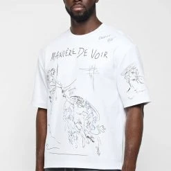 Man T-Shirts Graffiti T-Shirt - White