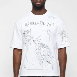 Man T-Shirts Graffiti T-Shirt - White