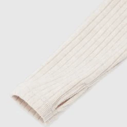 Woman Tops Crop Top With Knitted Overlay - White/Beige TOPS & T SHIRTS