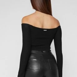 Woman Tops Rope Underbust Crop Top - Black