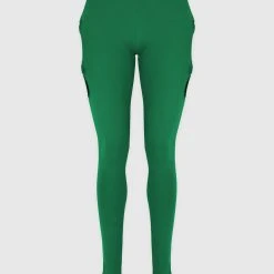 Woman Leggings Cut-Out O-Ring Leggings - Green