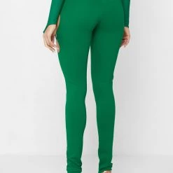 Woman Leggings Cut-Out O-Ring Leggings - Green