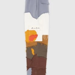 Man Casual Trousers Deconstructed Sun & Cloud Cargo Pants - Multi