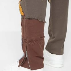 Man Casual Trousers Deconstructed Sun & Cloud Cargo Pants - Multi