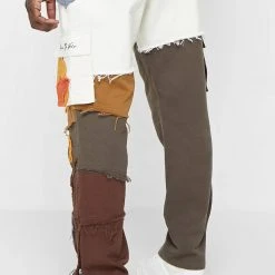 Man Casual Trousers Deconstructed Sun & Cloud Cargo Pants - Multi