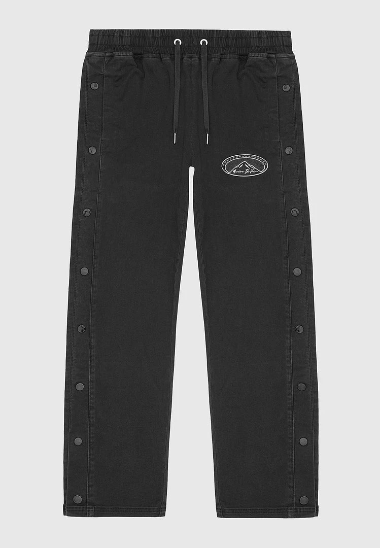 Man Denim Denim Popper Cargo Pants - Washed Black