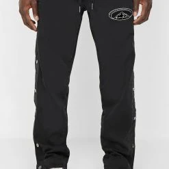 Man Denim Denim Popper Cargo Pants - Washed Black