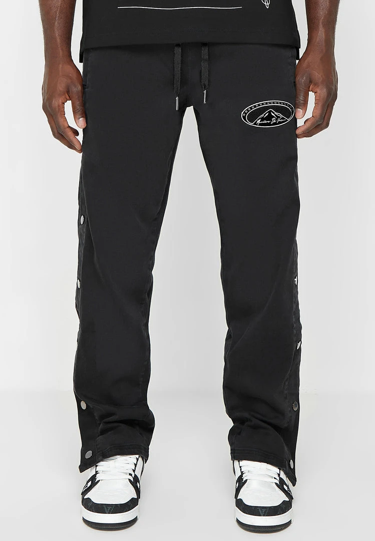 Man Denim Denim Popper Cargo Pants - Washed Black