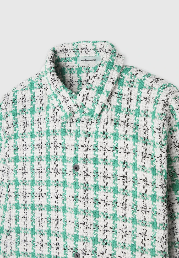 Man Shirts Distressed Check Shirt - Green