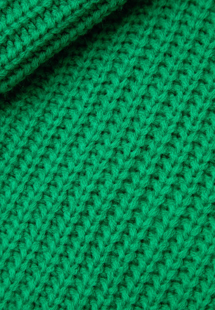 Woman Hoodies Distressed Chunky Knit Hoodie - Green CO-ORDS