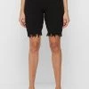 Woman Shorts CO-ORDS Distressed Knitted Cycling Shorts - Black