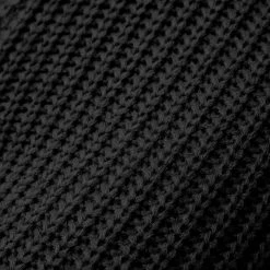 Woman Trousers Distressed Knitted Fit And Flare Trousers - Black