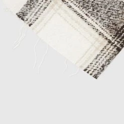 Man Shirts Distressed Textured Check Shirt - Beige