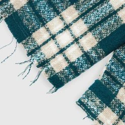 Man Shirts Distressed Textured Check Shirt - Green