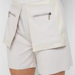 Woman Shorts Double Pocket City Shorts - Stone