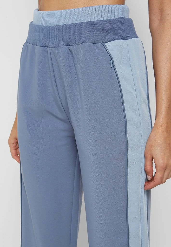 Woman Tracksuits Double Waistband Viscose Track Pants - Steel Blue