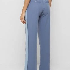 Woman Tracksuits Double Waistband Viscose Track Pants - Steel Blue