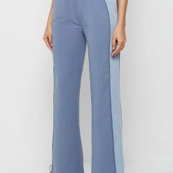 Woman Tracksuits Double Waistband Viscose Track Pants - Steel Blue