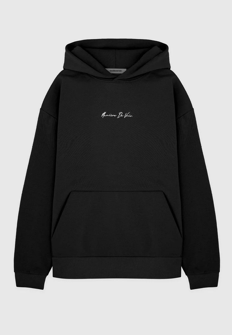 Man Hoodies Essential Signature Hoodie - Black