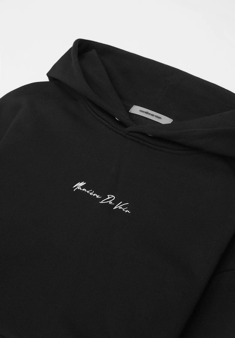 Man Hoodies Essential Signature Hoodie - Black