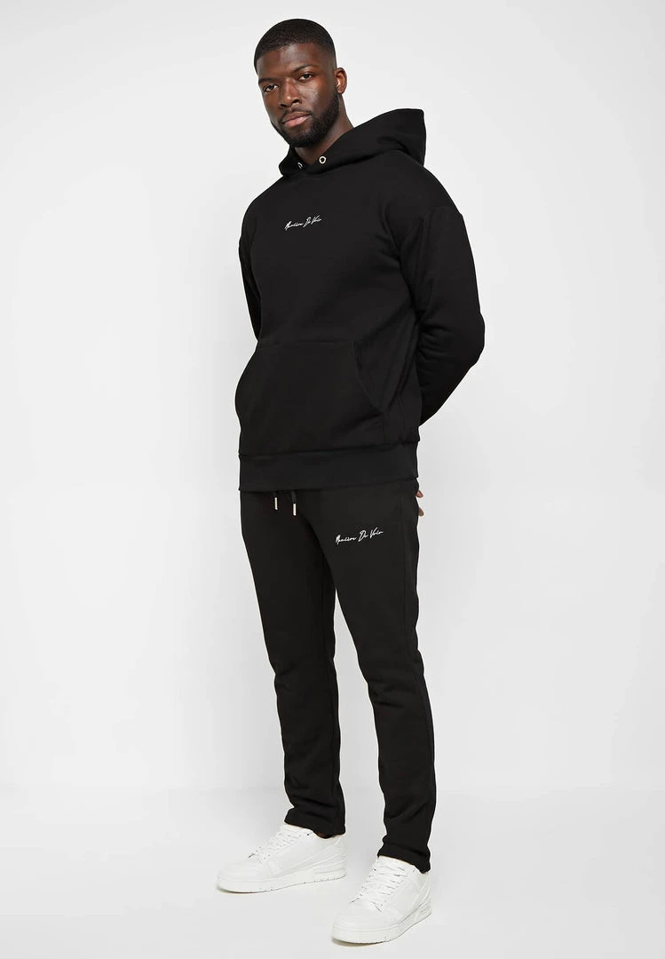 Man Hoodies Essential Signature Hoodie - Black