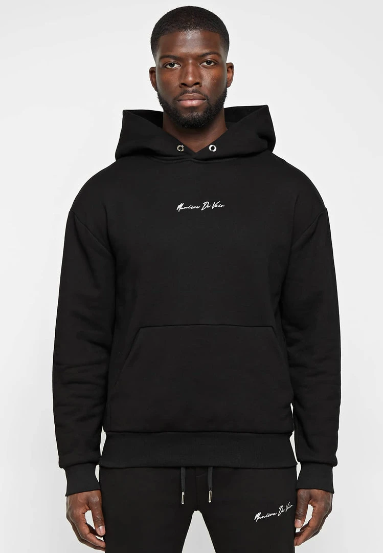 Man Hoodies Essential Signature Hoodie - Black