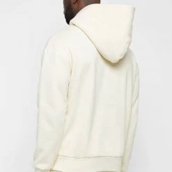 Man Hoodies Essential Signature Hoodie - Cream