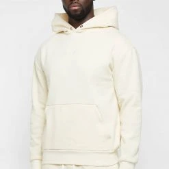 Man Hoodies Essential Signature Hoodie - Cream