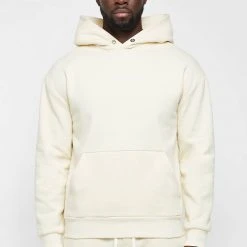 Man Hoodies Essential Signature Hoodie - Cream