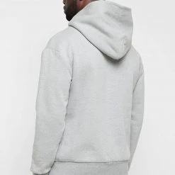 Man Hoodies Essential Signature Hoodie - Grey TRACKSUITS