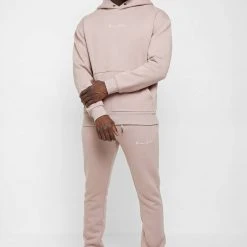 Man Hoodies Essential Signature Hoodie - Pink
