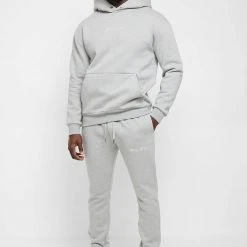 Man Tracksuit Bottoms TRACKSUITS Essential Signature Track Pants - Grey
