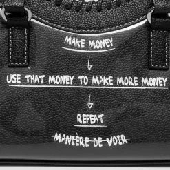 Woman Accessories Graffiti Print Handbag - Black