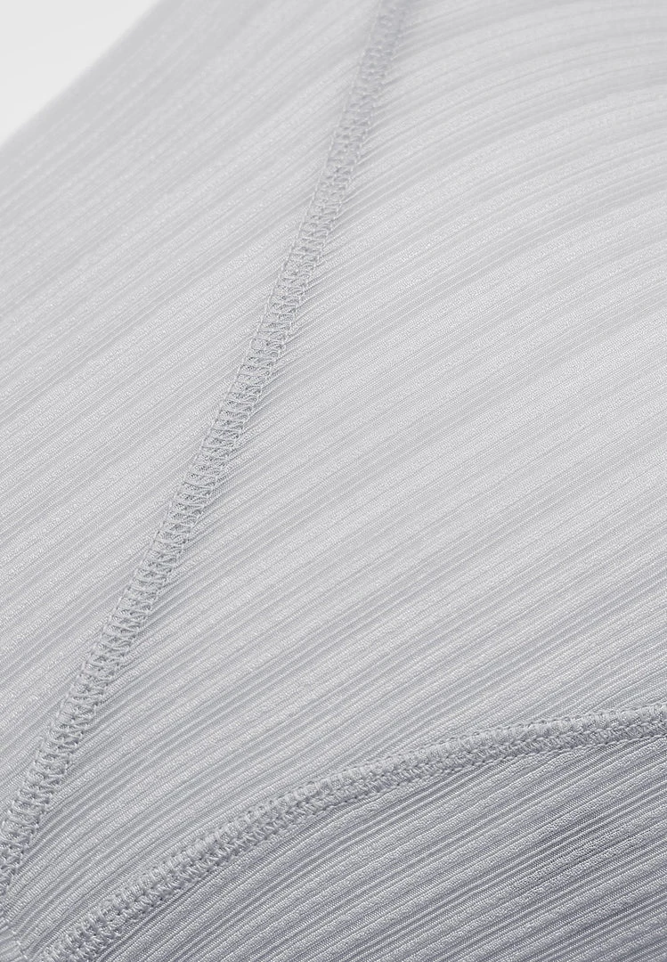 Woman Tops High Neck Sheer Asymmetric Crop Top - Grey