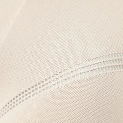 Woman Leggings High Waisted Knitted Spiral Contour Leggings - Beige