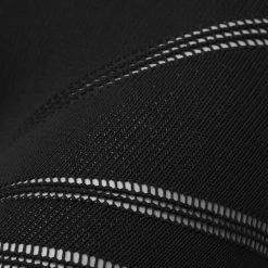 Woman Leggings High Waisted Knitted Spiral Contour Leggings - Black