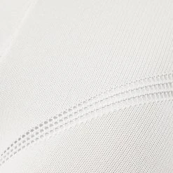 Woman Leggings High Waisted Knitted Spiral Contour Leggings - White