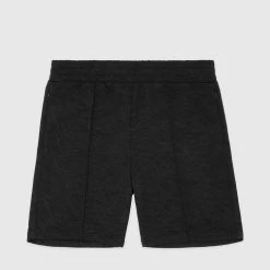 Man Shorts Jacquard Shorts - Black