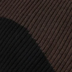 Woman Tops Knitted Contour Crop Top - Black/Brown TOPS & T SHIRTS