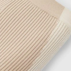 Woman Trousers Knitted Contour Fit And Flare Trousers - Beige/Beige